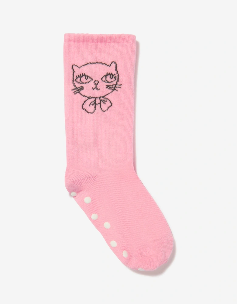 Girls Cathletes Antislip Socks in Pink