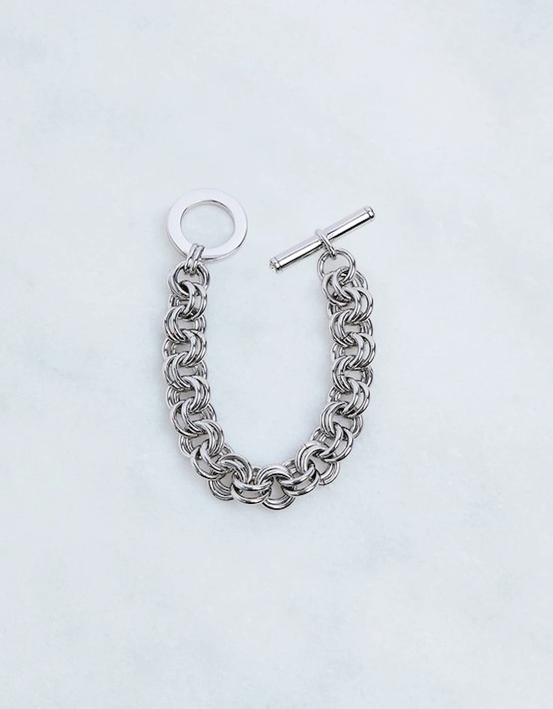 Hand Set European Crystal T-Bar Chain Bracelet