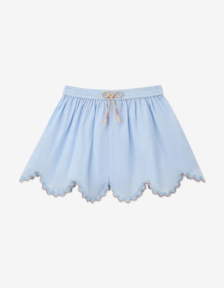 Girls Cascadian Ric Rac Shorts in Blue