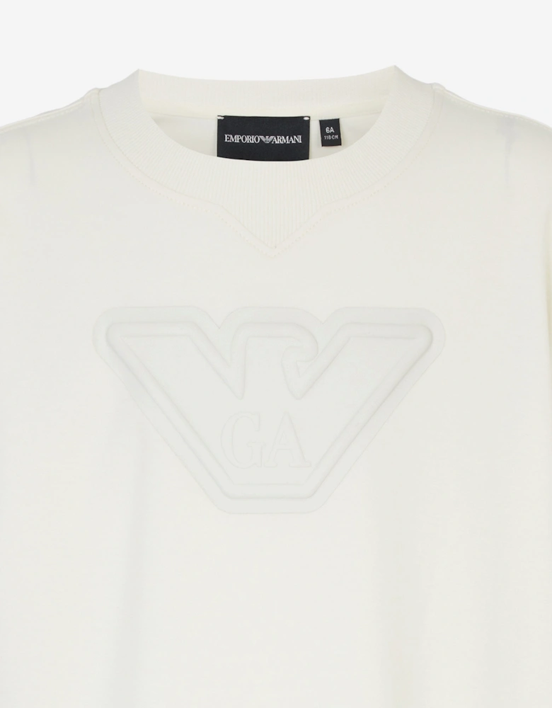 Boys Logo T-Shirt in Ivory