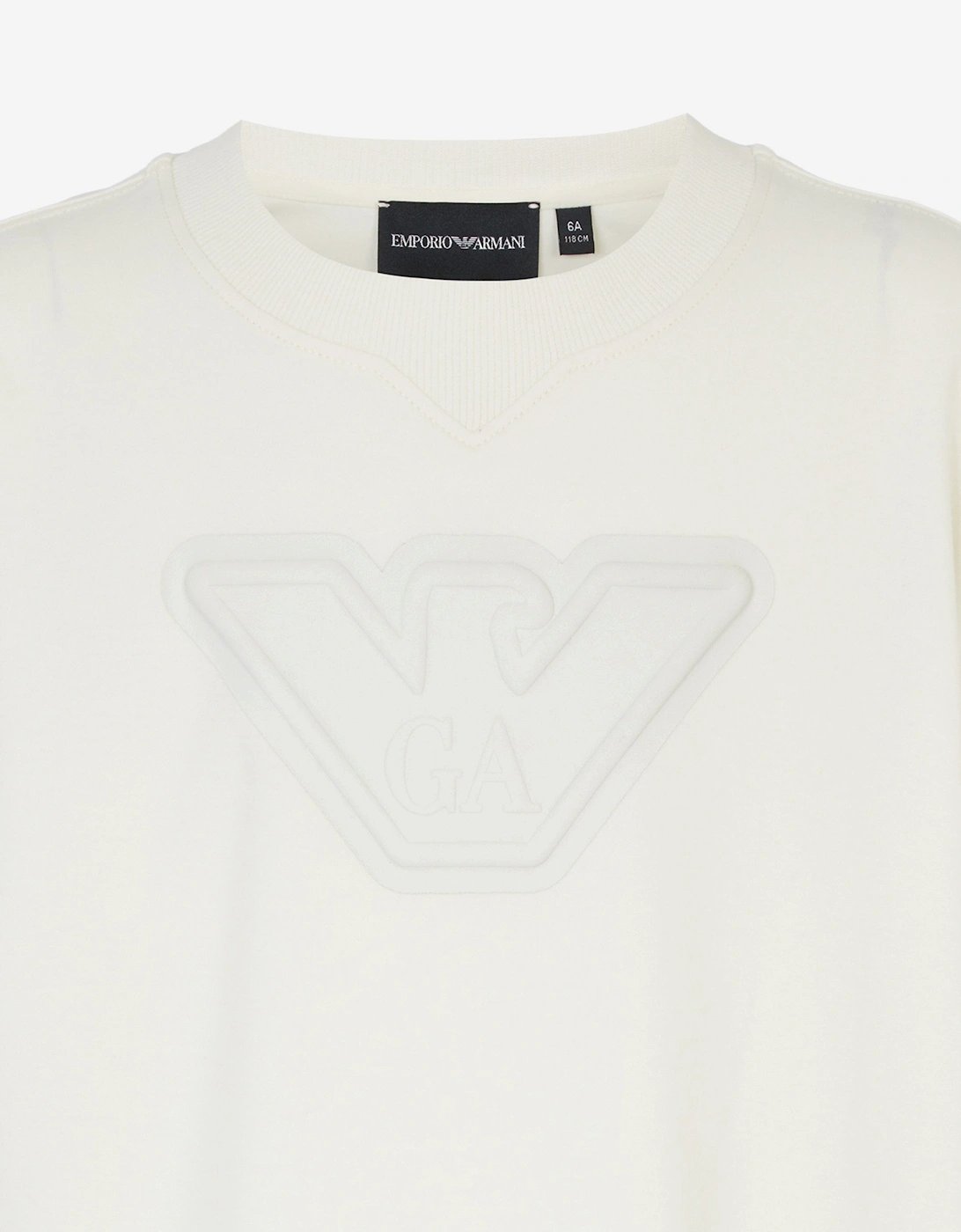 Boys Logo T-Shirt in Ivory