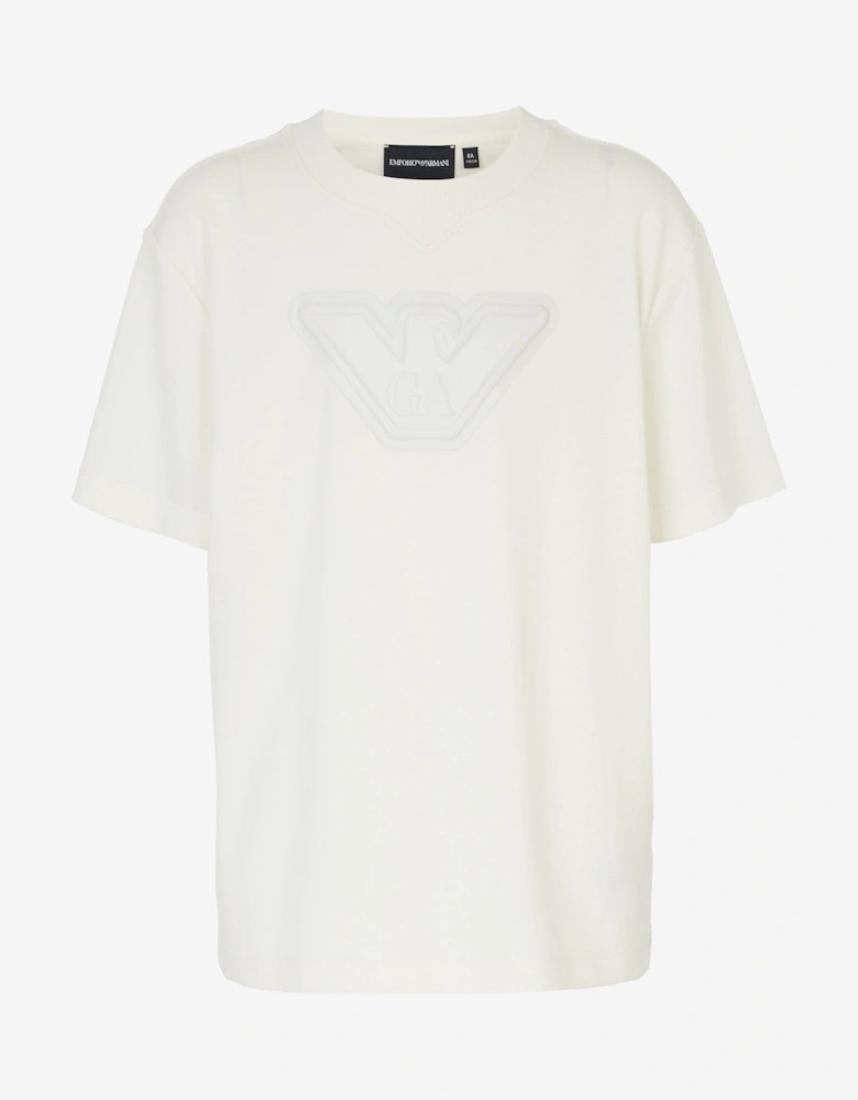 Boys Logo T-Shirt in Ivory