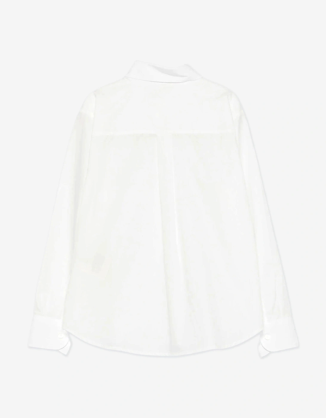 Boys Cotton Poplin Shirt in White