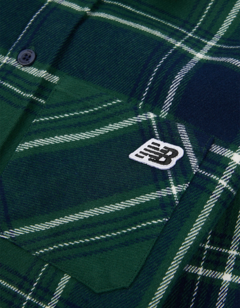 Boys Premium Checked Shirt in Green