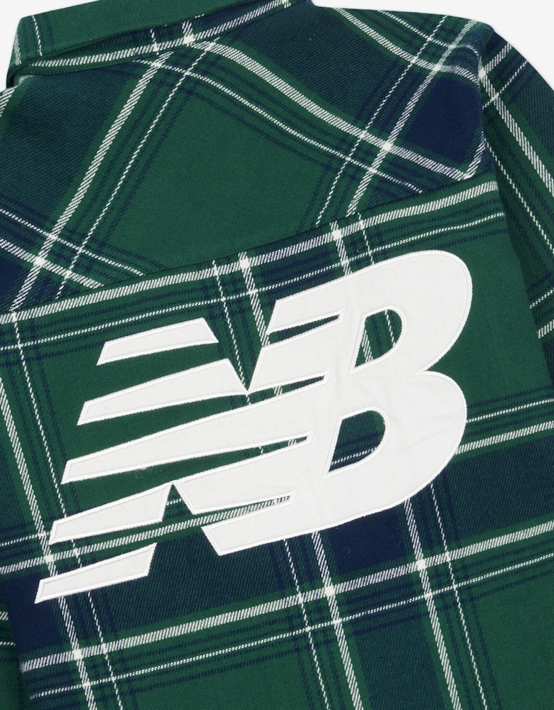 Boys Premium Checked Shirt in Green
