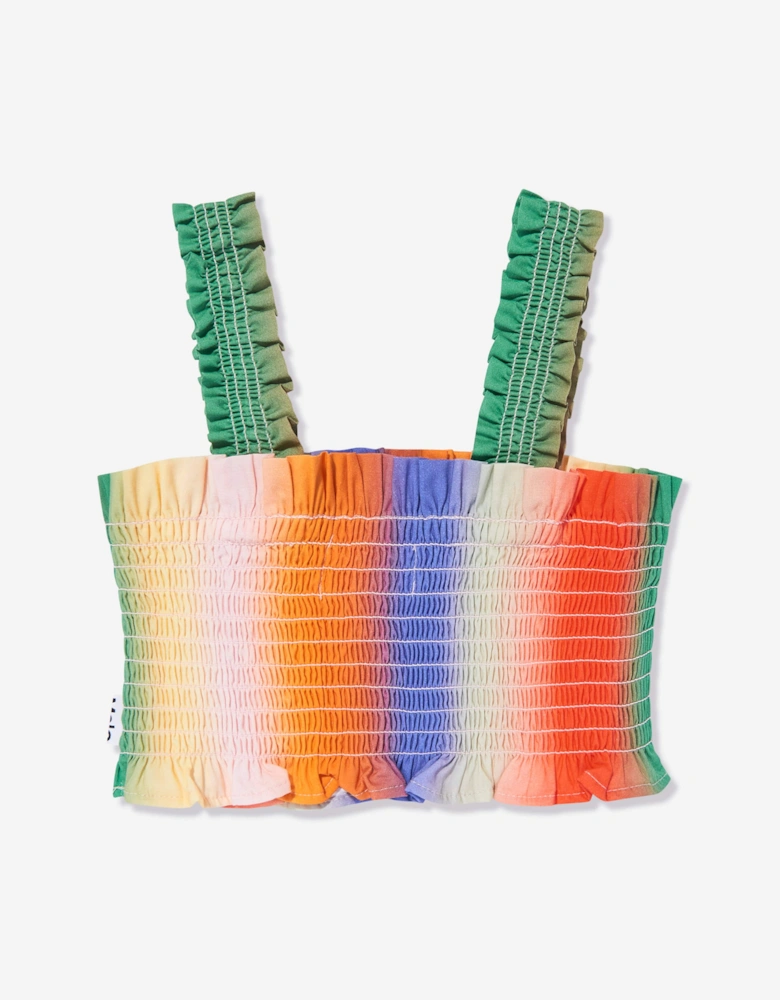 Girls Rolfia Big Rainbow Top in Multicolour