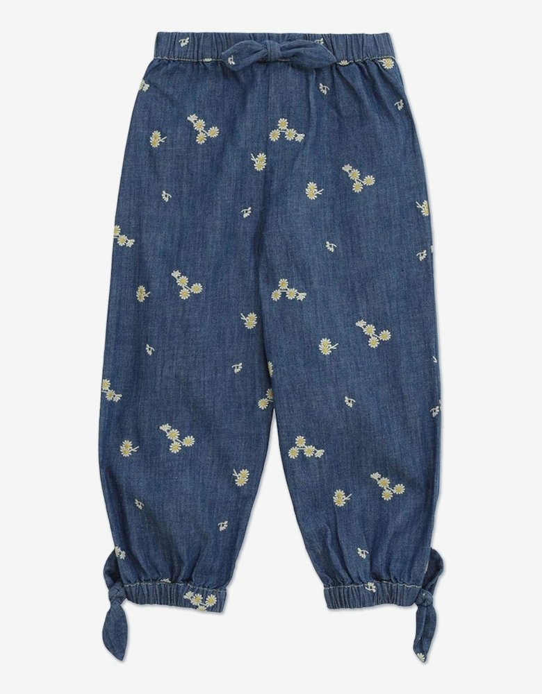 Girls Lucky Denim Harem Pants in Blue