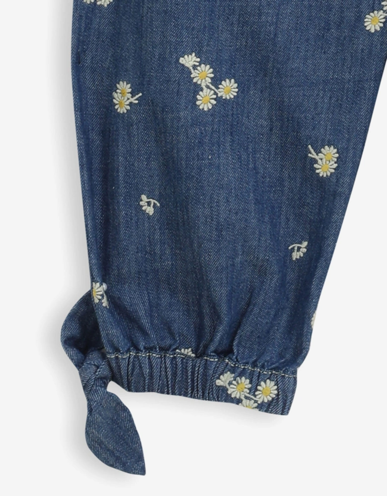 Girls Lucky Denim Harem Pants in Blue