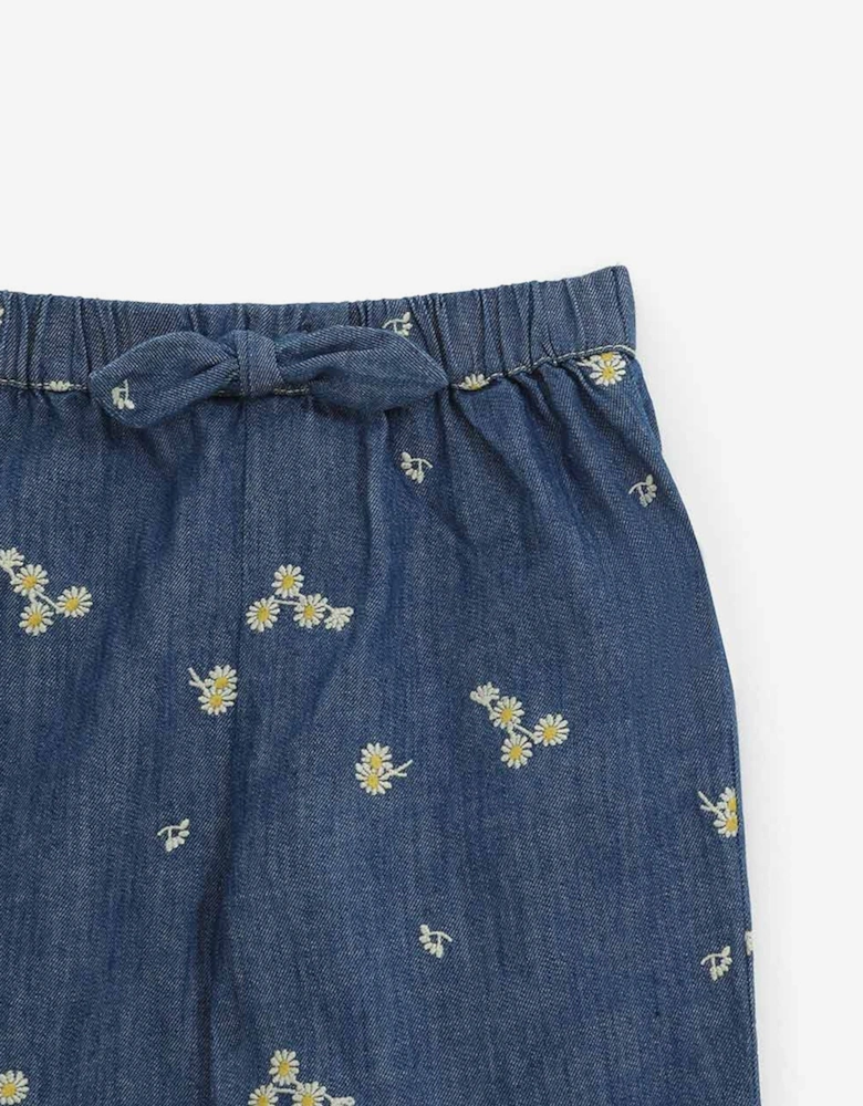Girls Lucky Denim Harem Pants in Blue