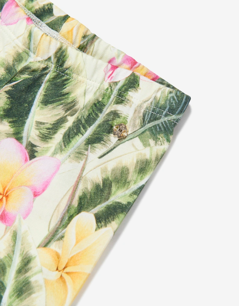 Baby Girls Floral Print Leggings in Multicolour