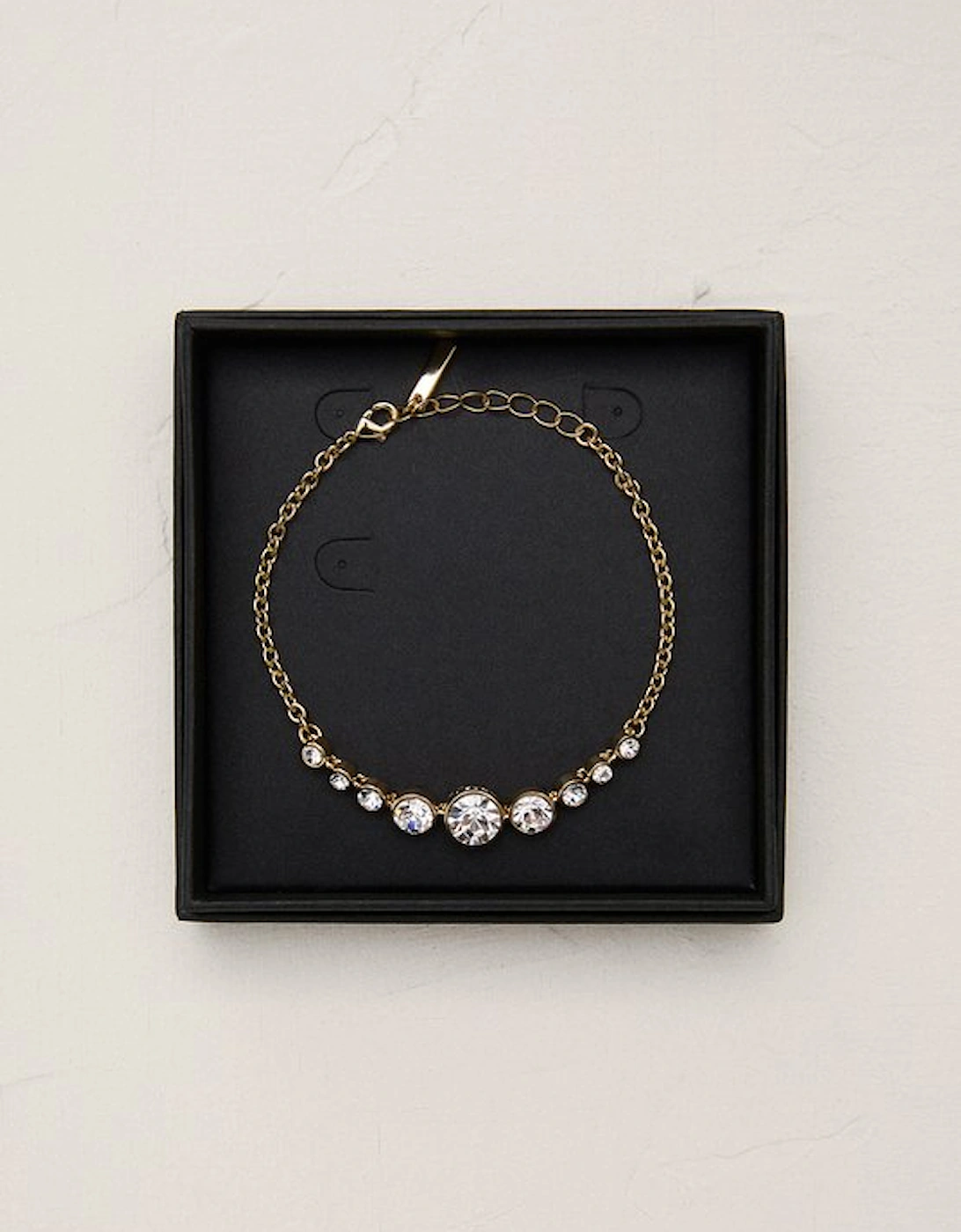 14kt Gold Plated Crystal Flow Bracelet