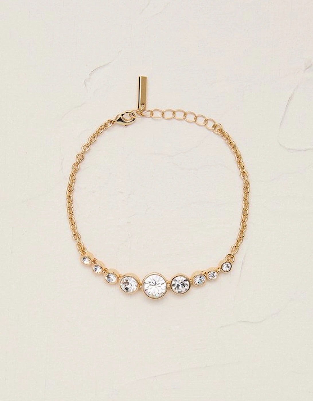 14kt Gold Plated Crystal Flow Bracelet