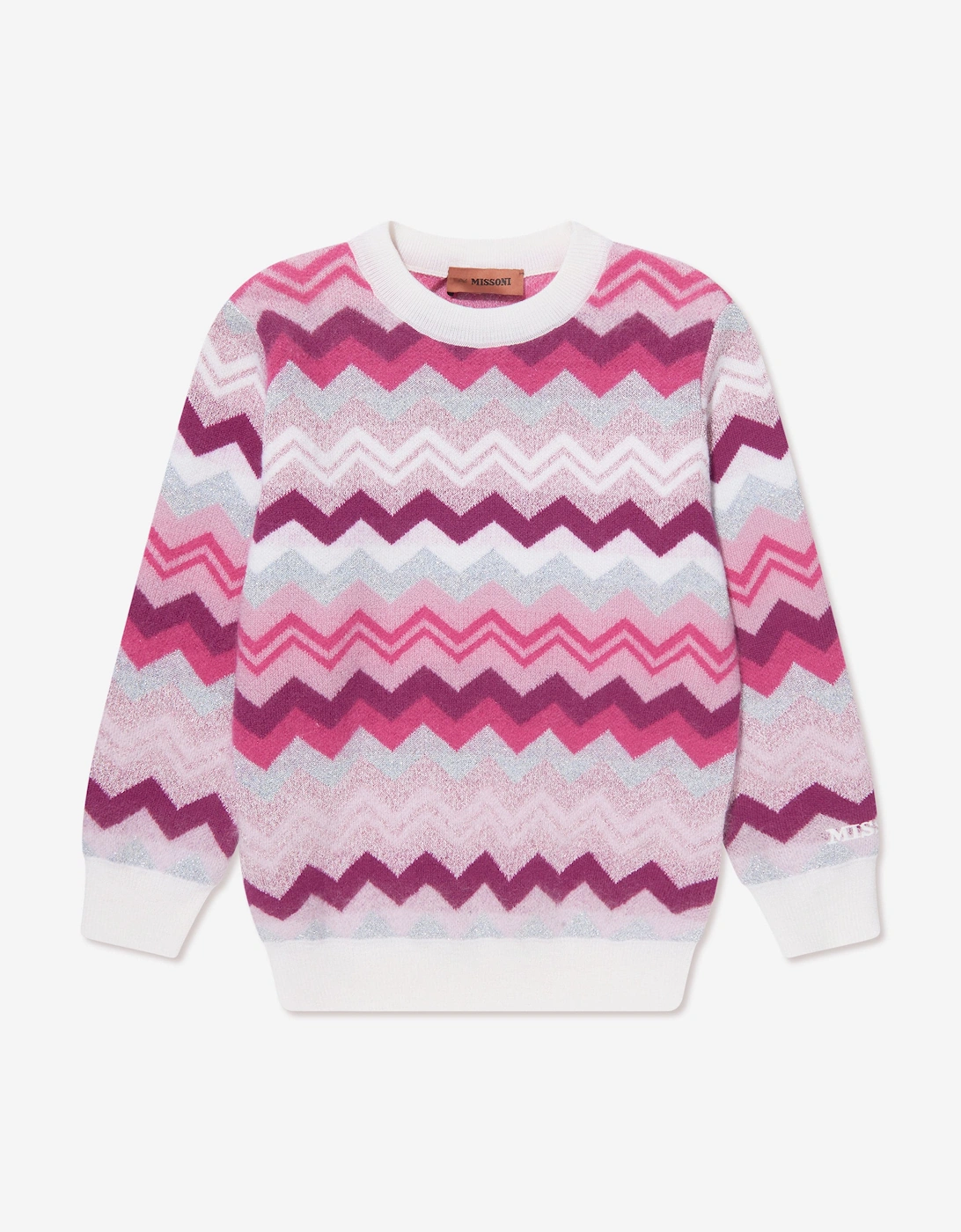 Girls Zigzag Jumper in Pink, 5 of 4