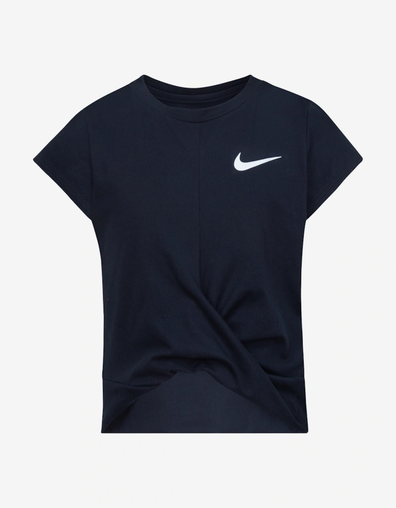 Girls All Day Play Twist T-Shirt in Black