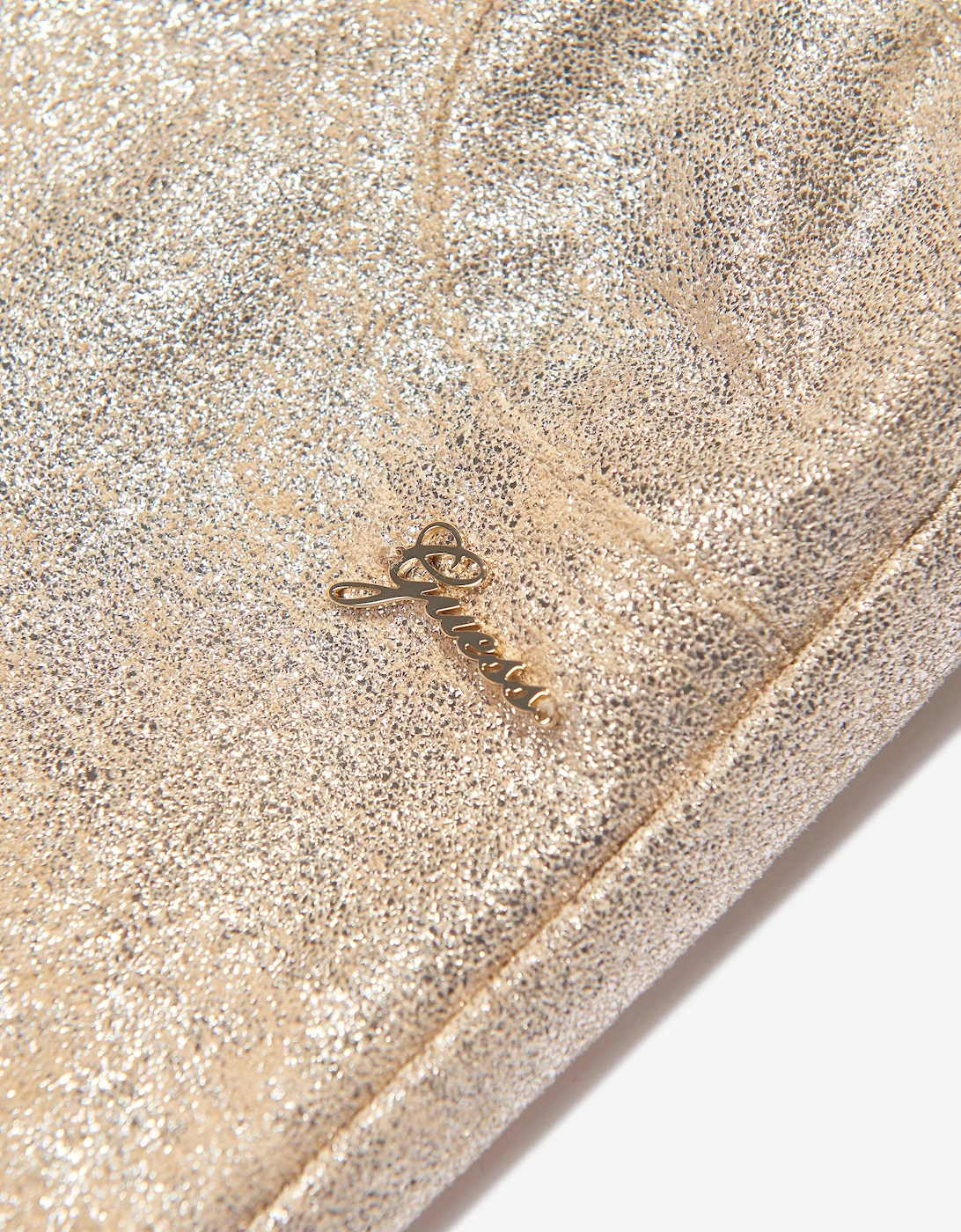 Girls Foil Suede Leggings in Gold