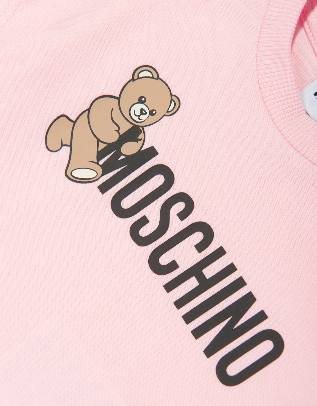 Baby Girls Teddy Bear Logo T-Shirt in Pink