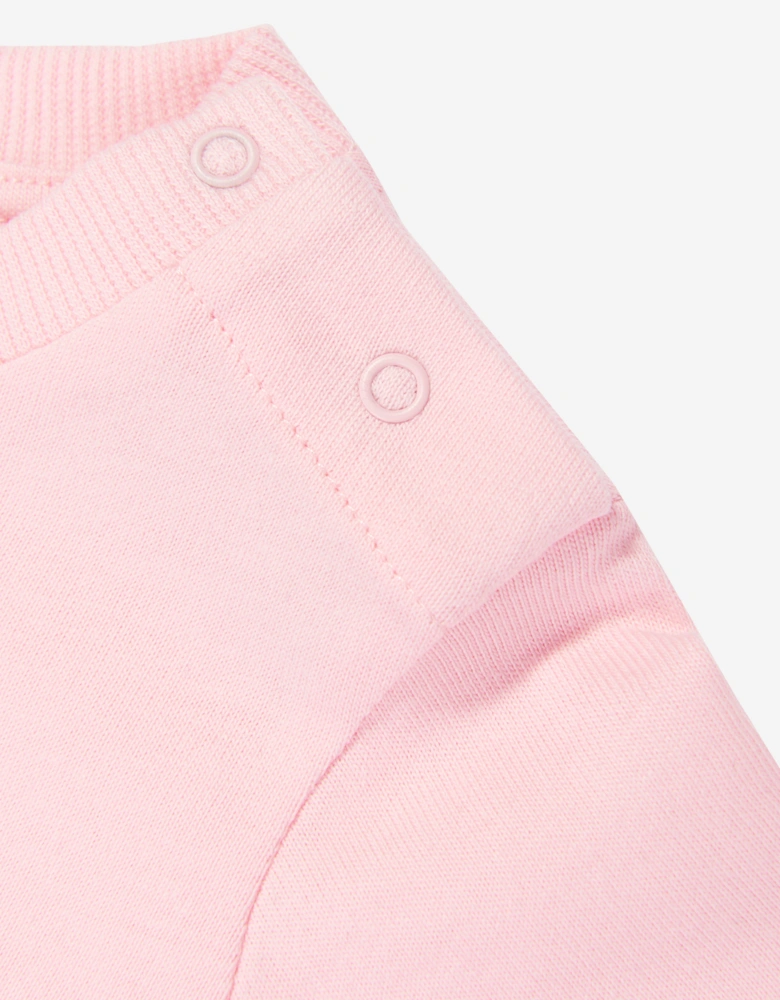 Baby Girls Teddy Bear Logo T-Shirt in Pink