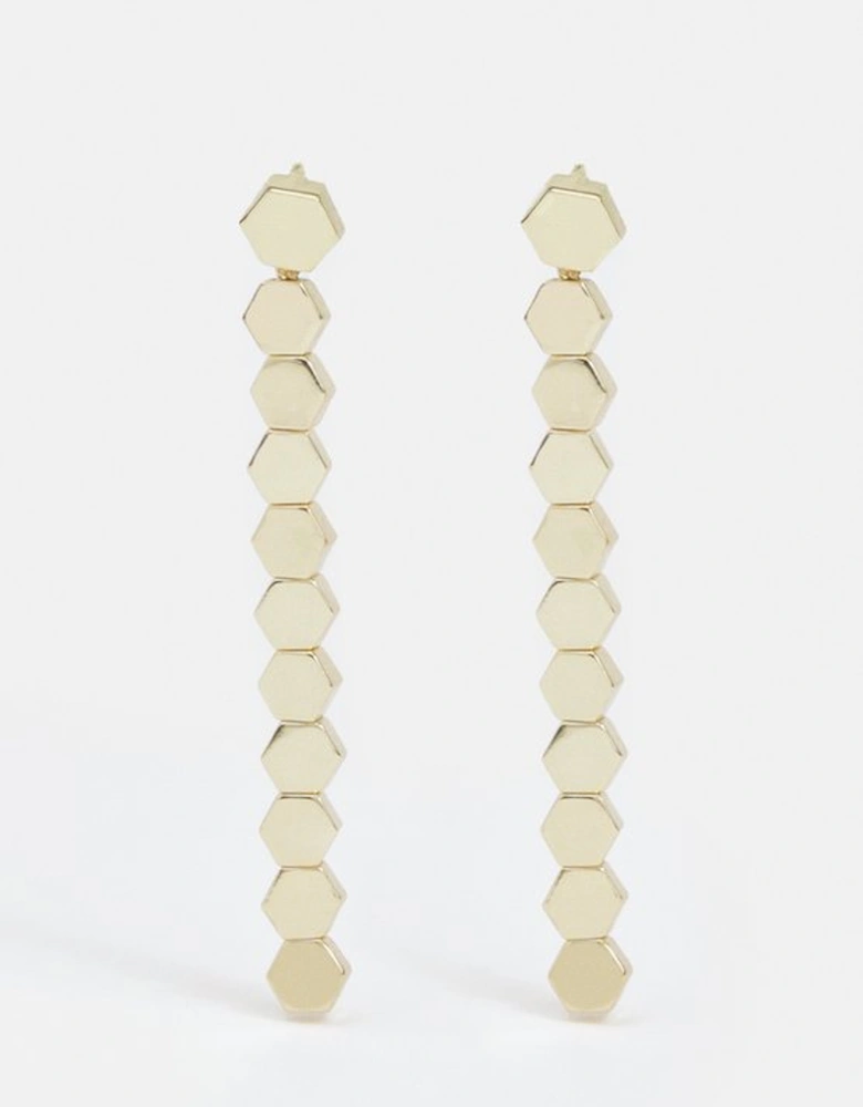 14kt Gold Plated Mosaic Drop Earrings