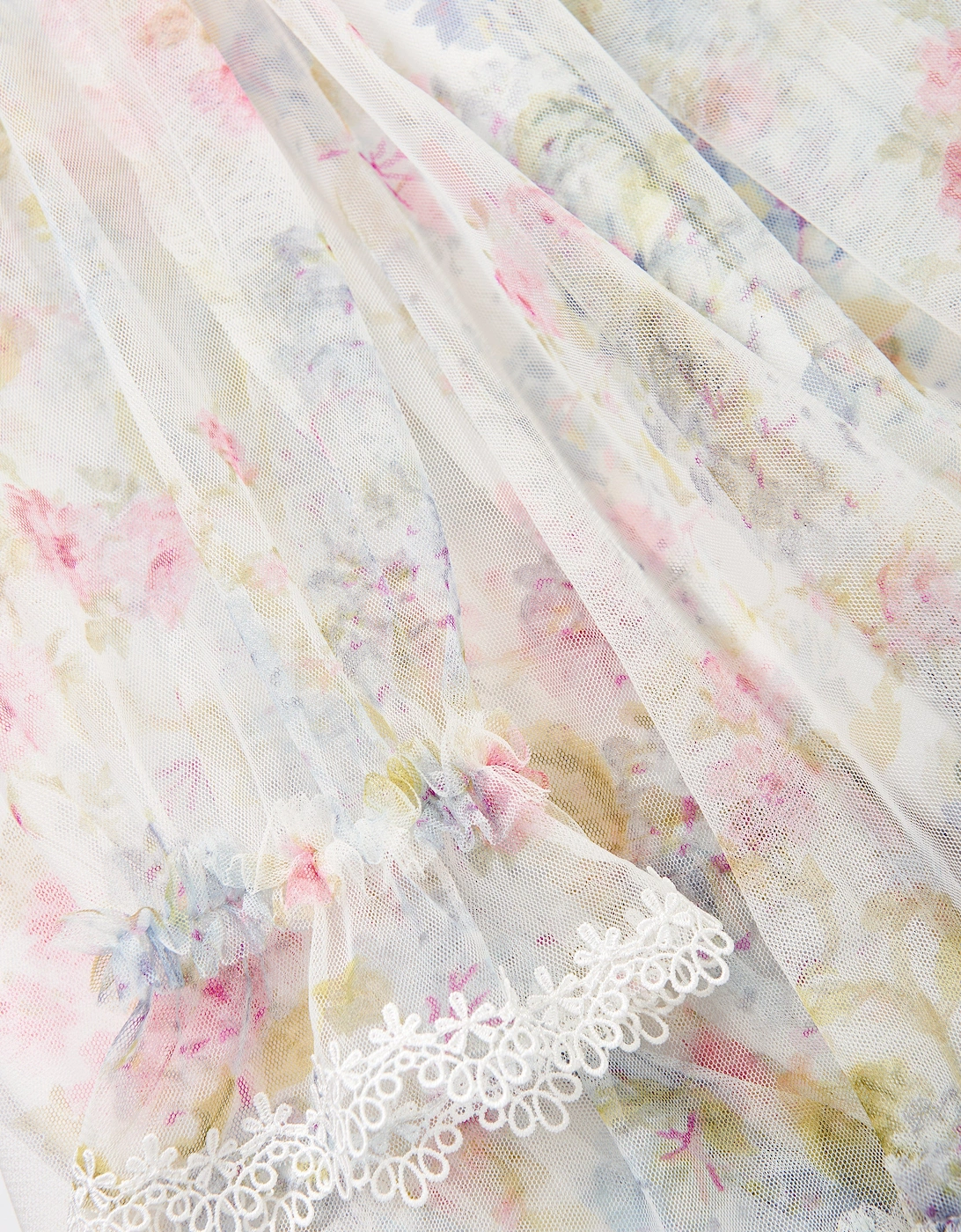 Girls Hydrangea Long Sleeve Dress in Multicolour