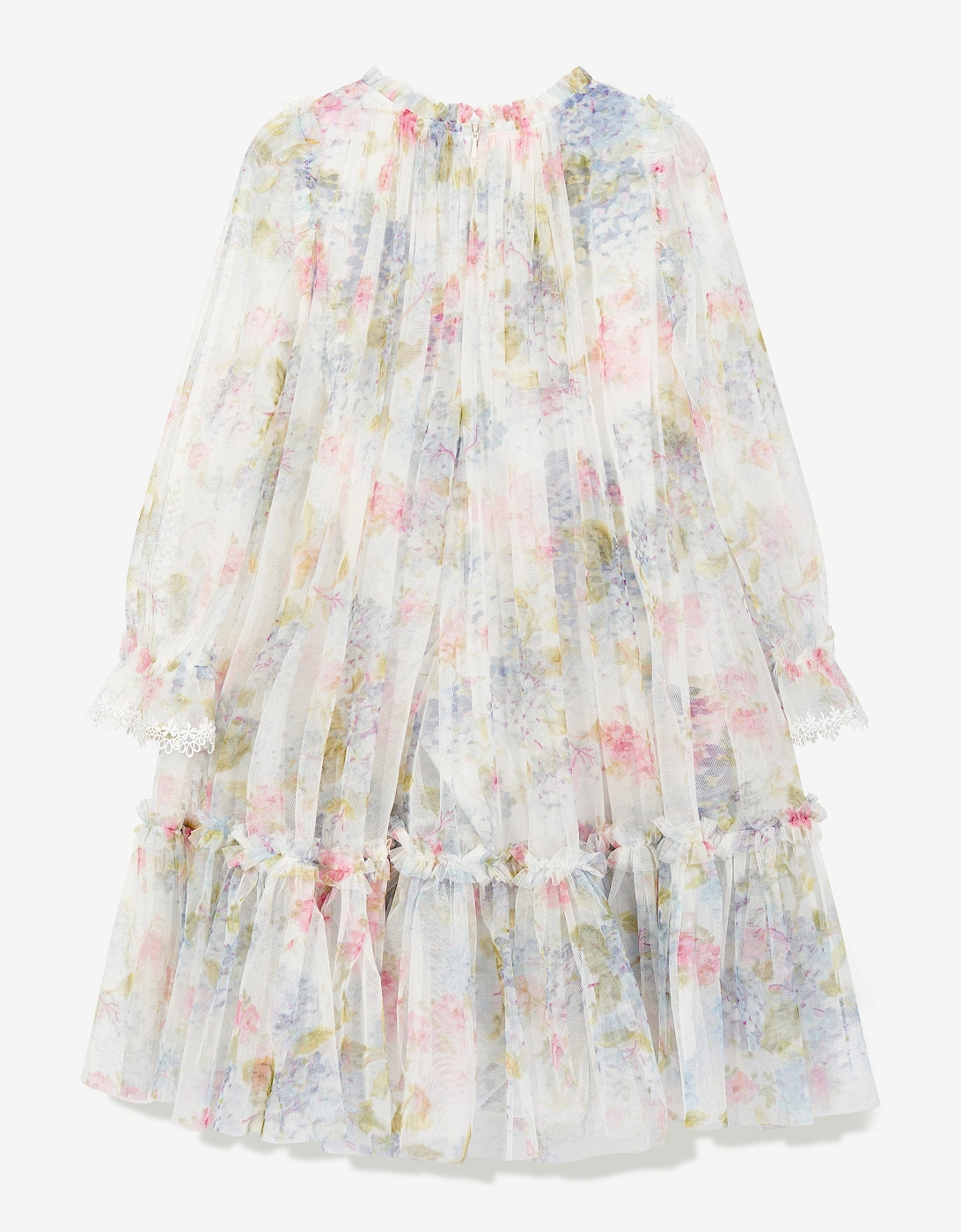 Girls Hydrangea Long Sleeve Dress in Multicolour