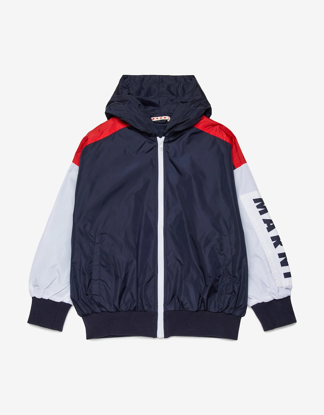 Kids Logo Zip Up Jacket in Navy, 5 of 4