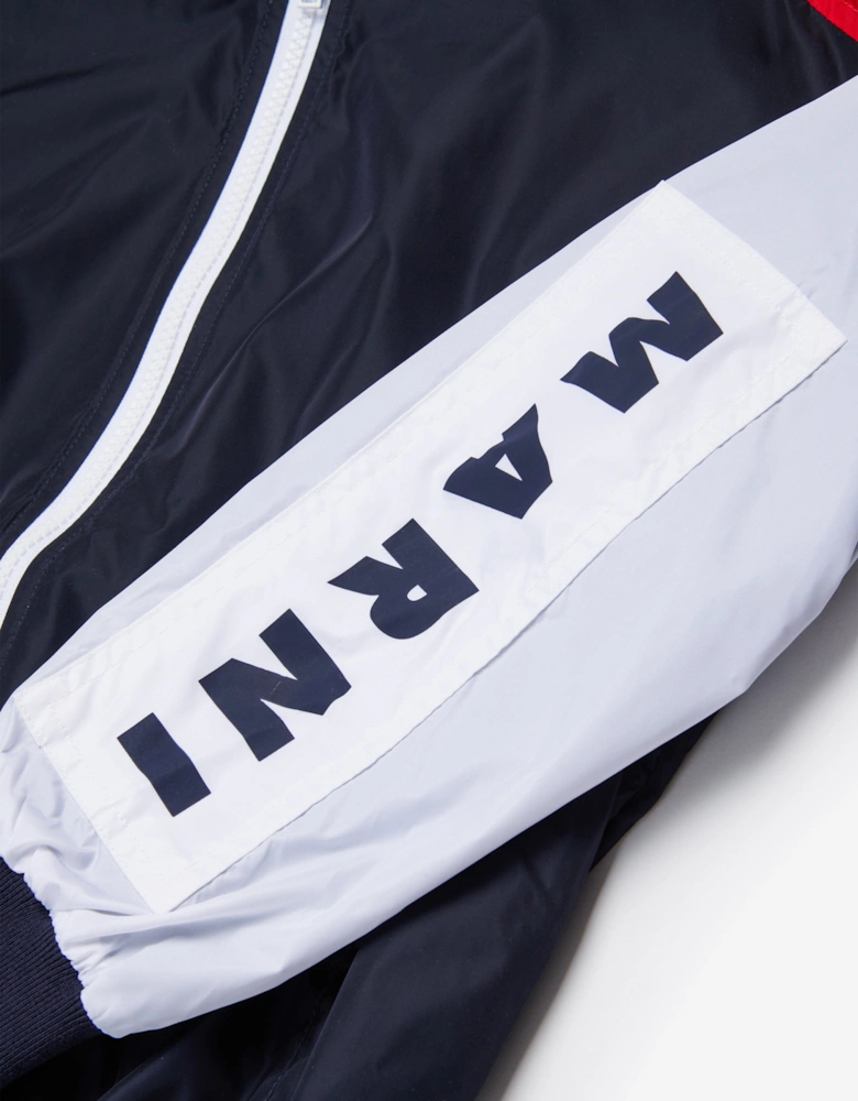 Kids Logo Zip Up Jacket in Navy