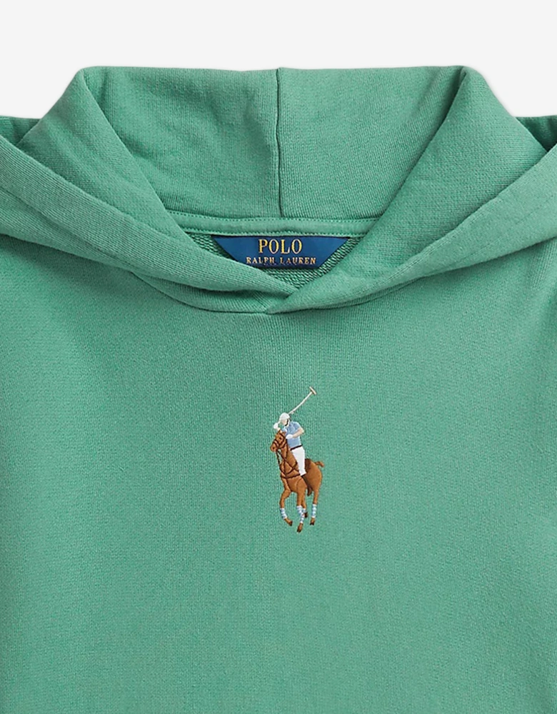Girls Cropped Hoodie in Green