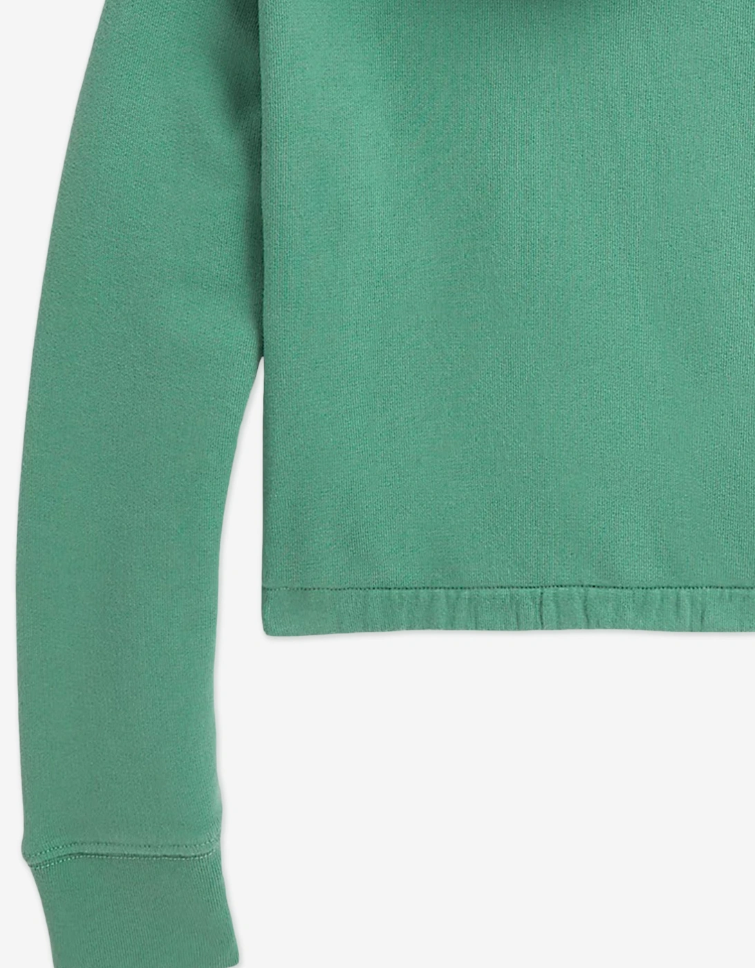 Girls Cropped Hoodie in Green