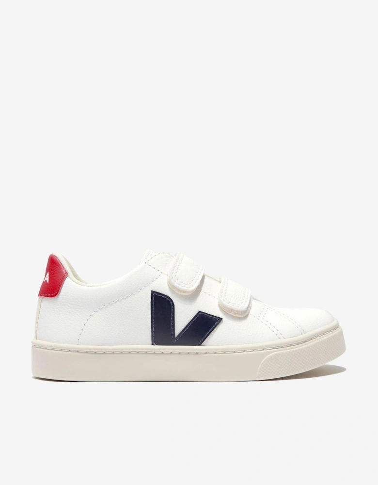 Kids ChromeFree Leather Esplar Trainers in White