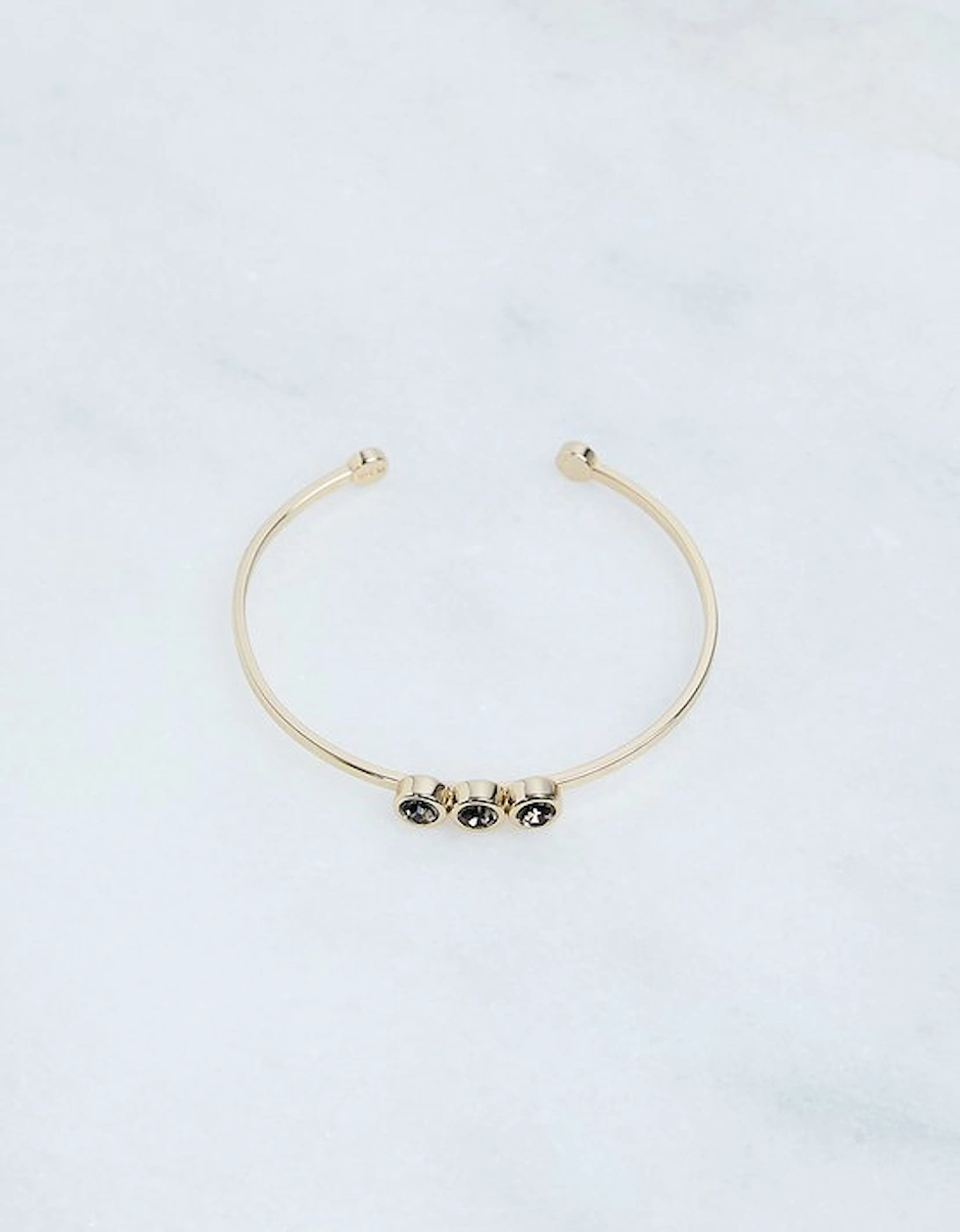 14kt Gold Plated Hand Set European Crystal Trio Cuff