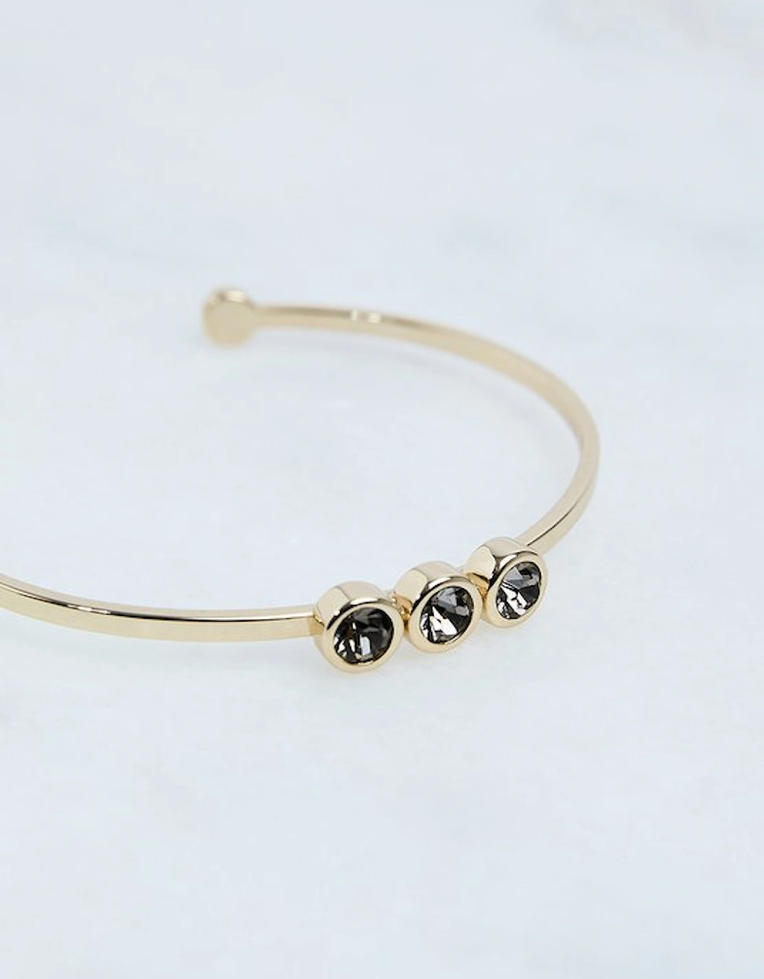 14kt Gold Plated Hand Set European Crystal Trio Cuff