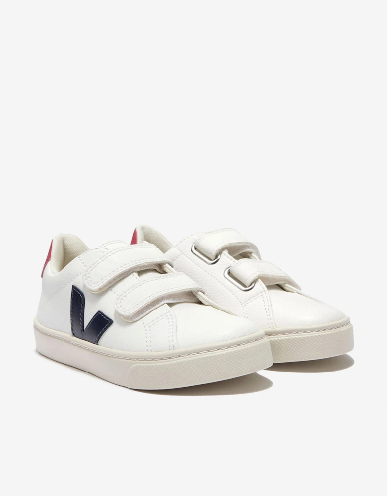 Kids ChromeFree Leather Esplar Trainers in White