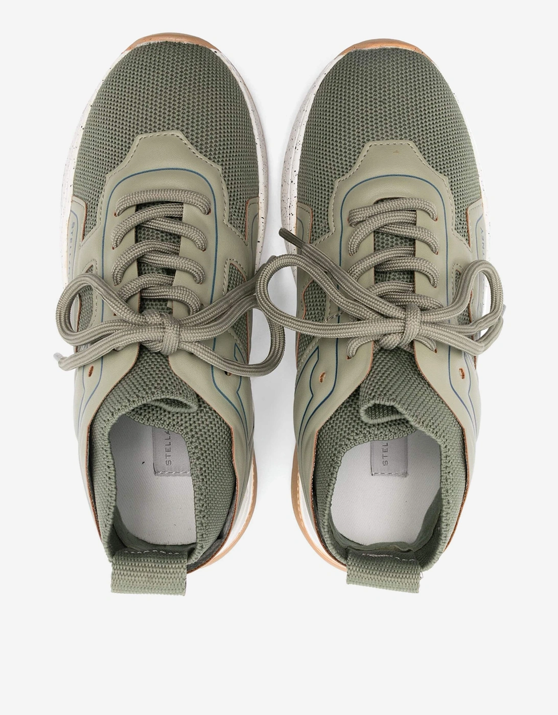 Kids Lace Up Sock Trainers in Green
