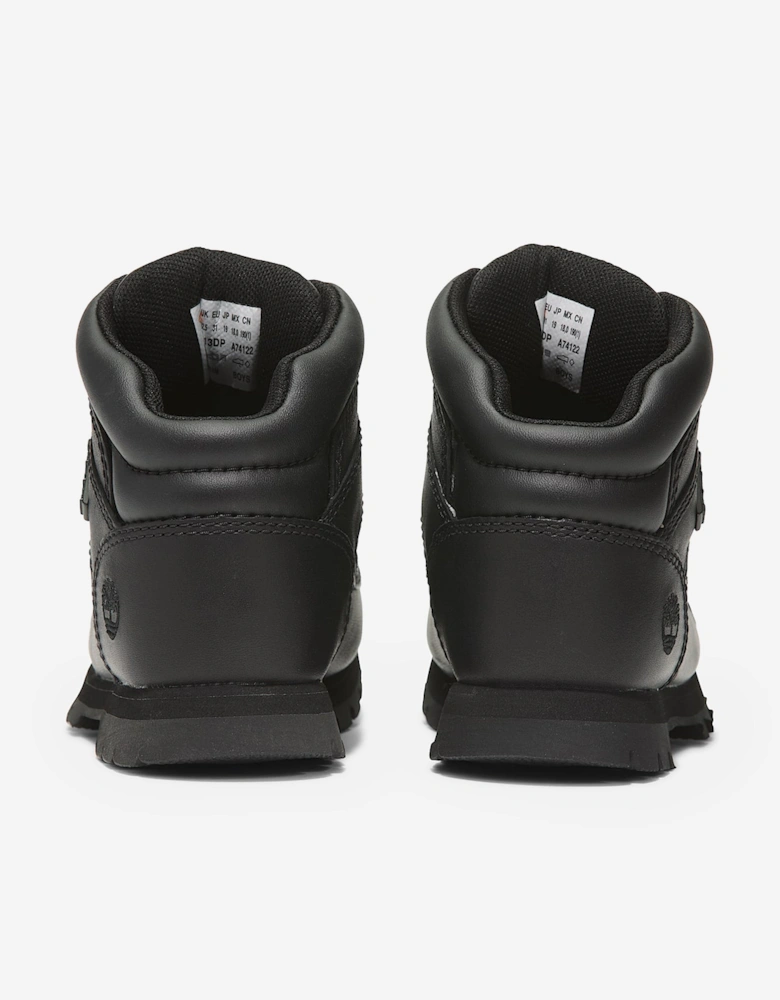 Boys Euro Sprint Mid Lace Up Boots in Black