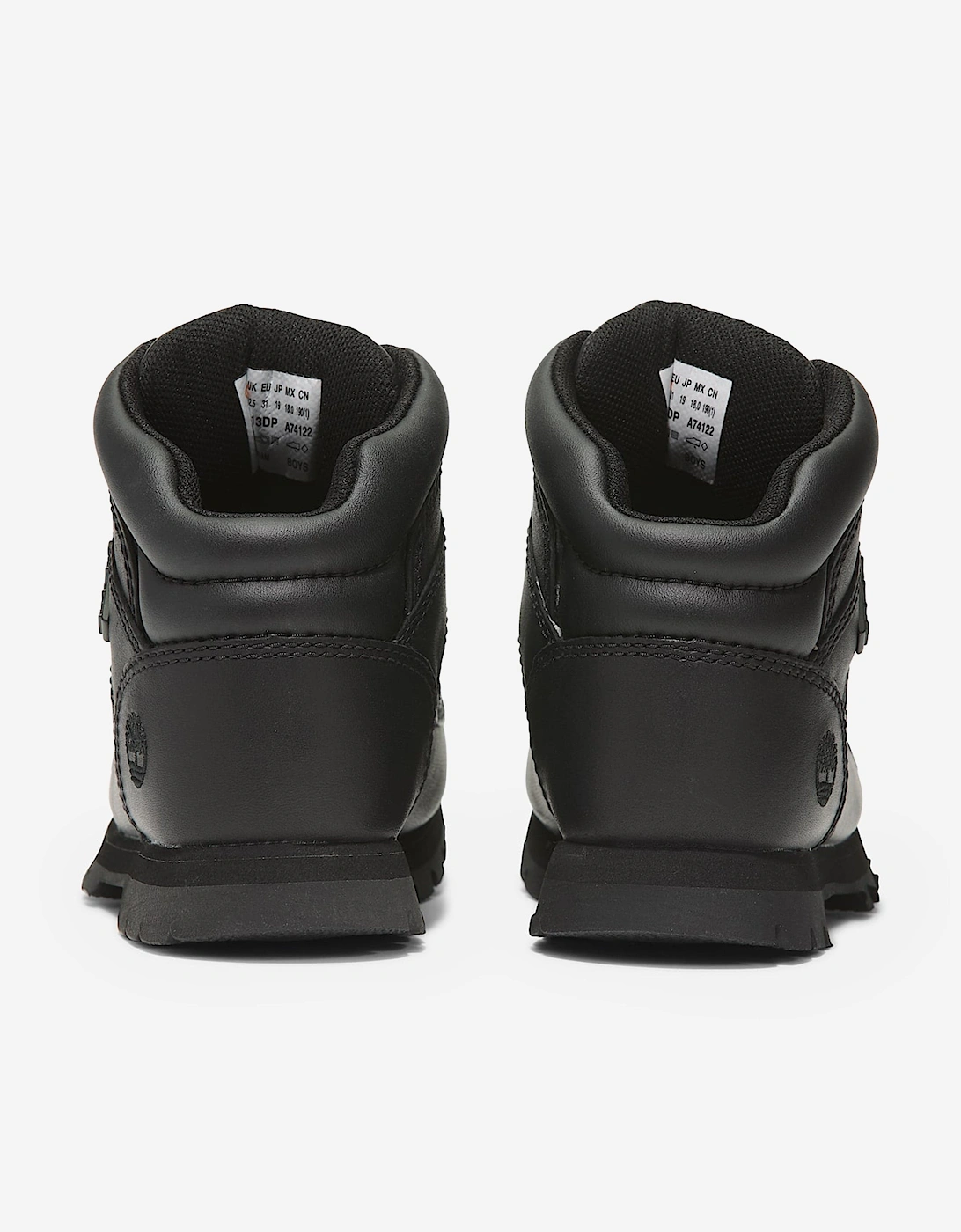 Boys Euro Sprint Mid Lace Up Boots in Black
