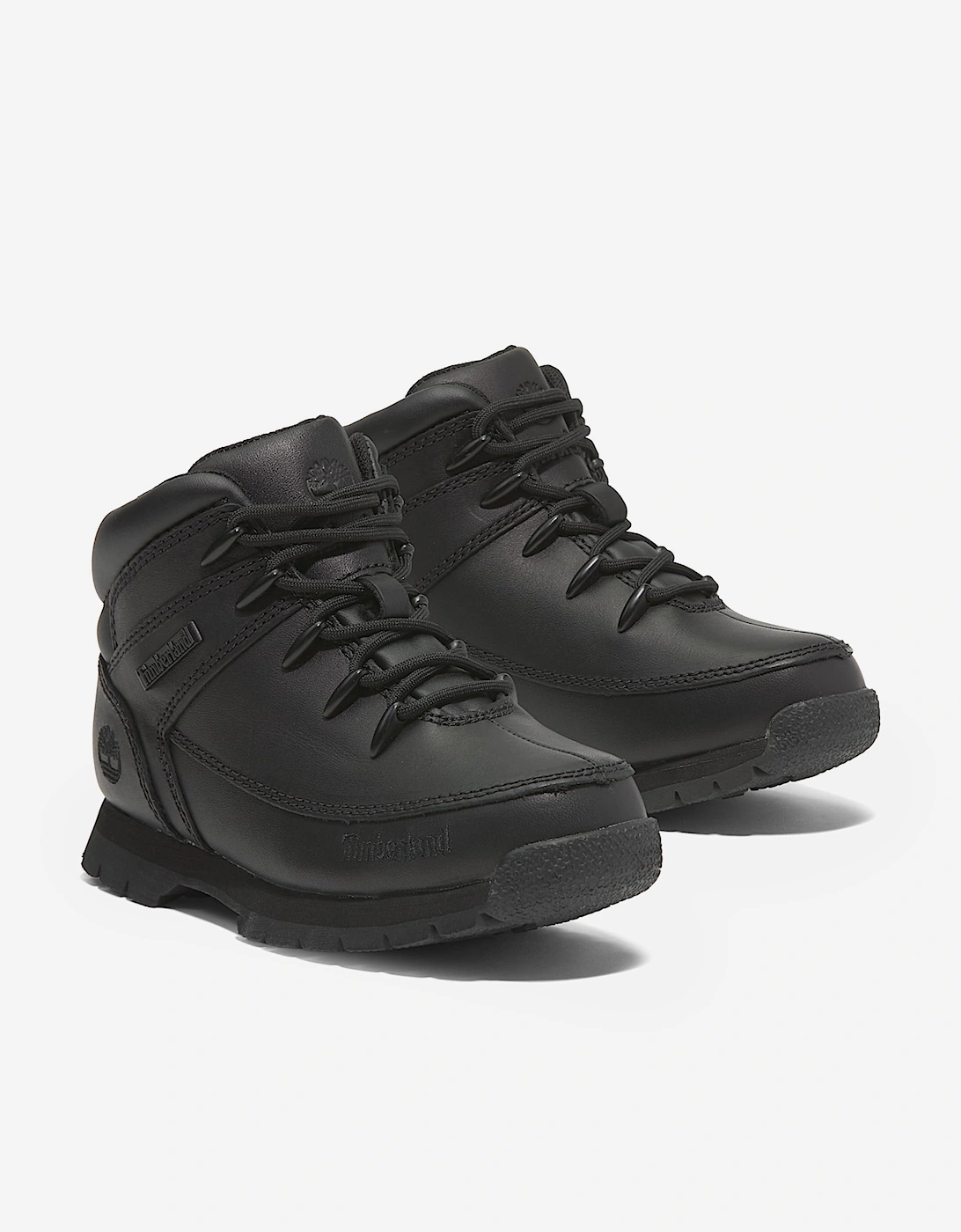 Boys Euro Sprint Mid Lace Up Boots in Black