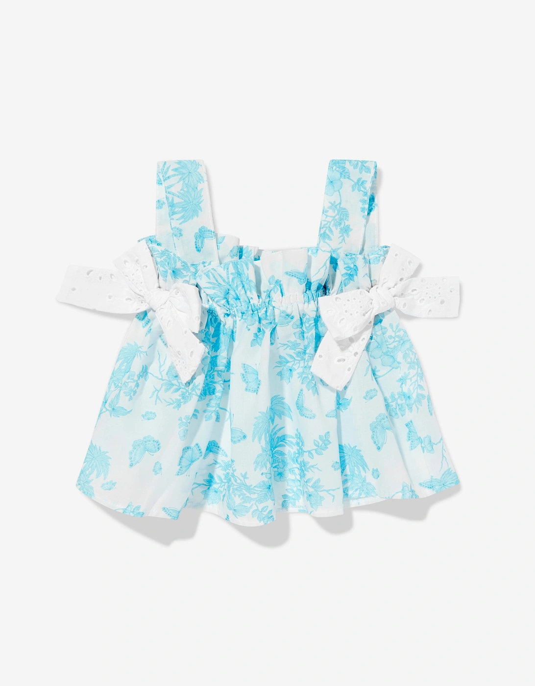 Girls Butterflies Sleeveless Top in Blue, 5 of 4