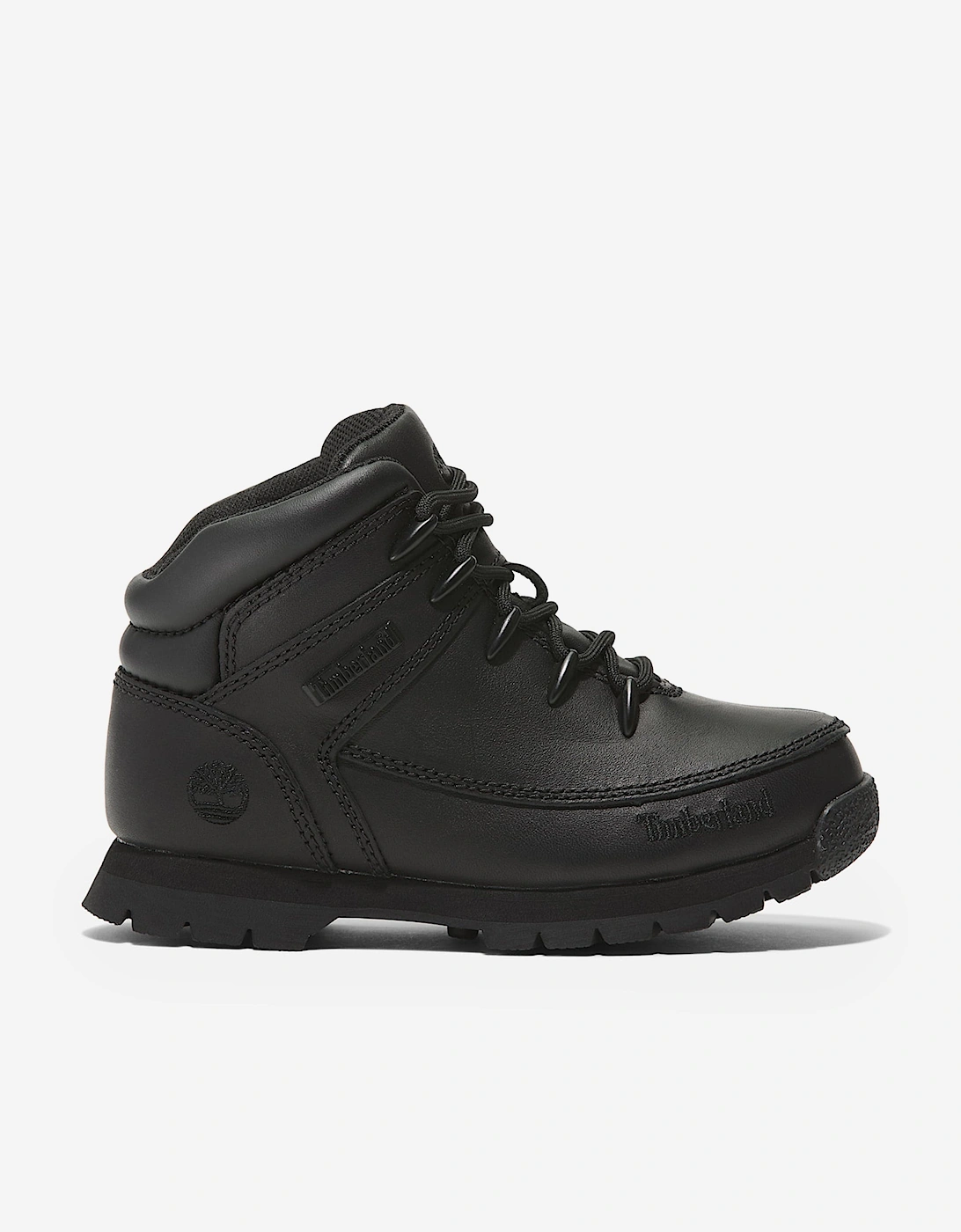Boy's Timberland Boys Euro Sprint Mid Lace Up Boots in Black - Size: EU 37 uk 4 - us 4.5