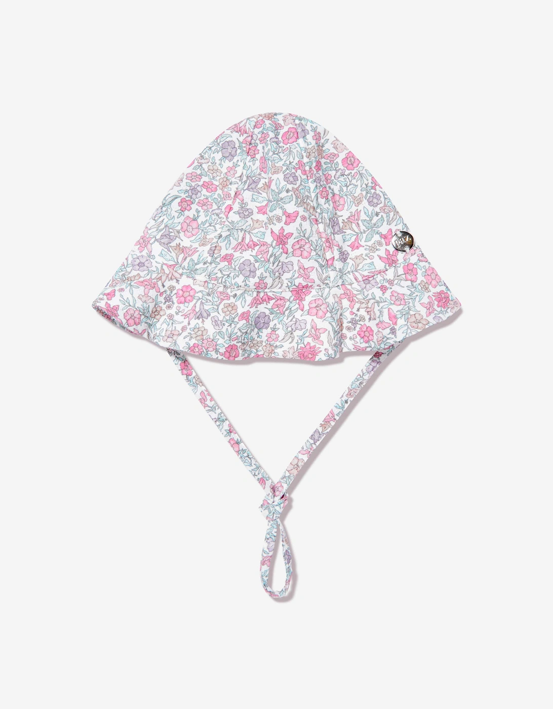 Baby Girls Floral Hat in Pink, 5 of 4