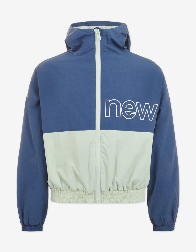 Girls Athletics Mesh Lined Windbreaker in Blue