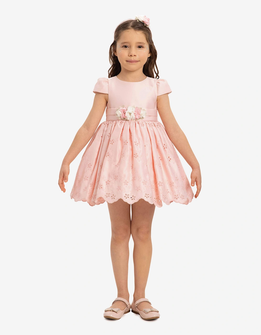 Baby Girls Dress with Headband in Pink, 7 of 6