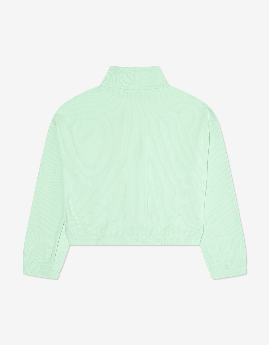 Girls Full Zip Rib Jacket in Green