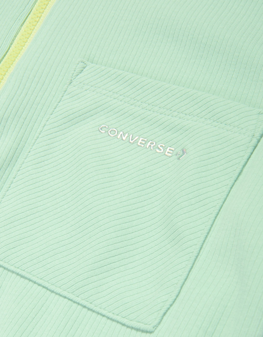 Girls Full Zip Rib Jacket in Green