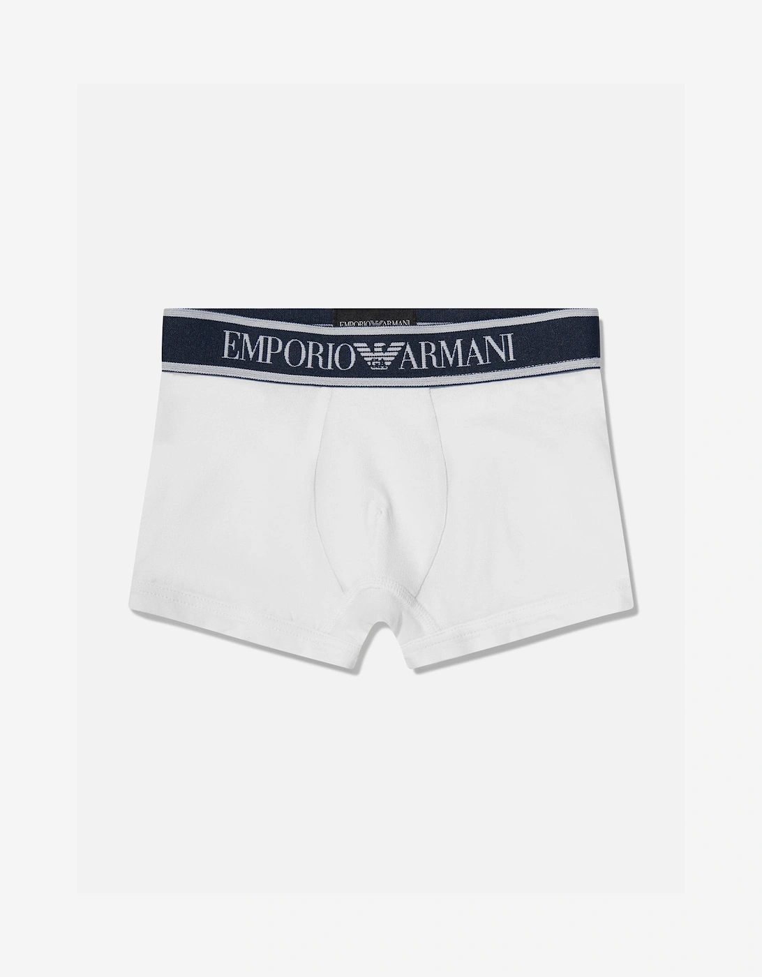 Boys 2 Pack Boxer Shorts Set in White