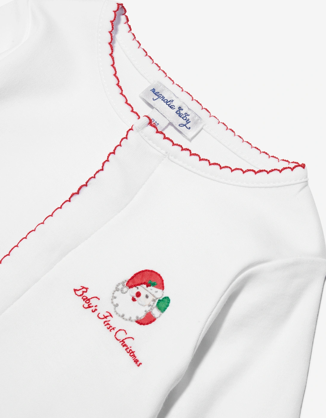Baby Winking Santa Babygrow in White