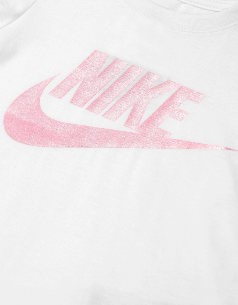 Girls Futura Logo T-Shirt in White