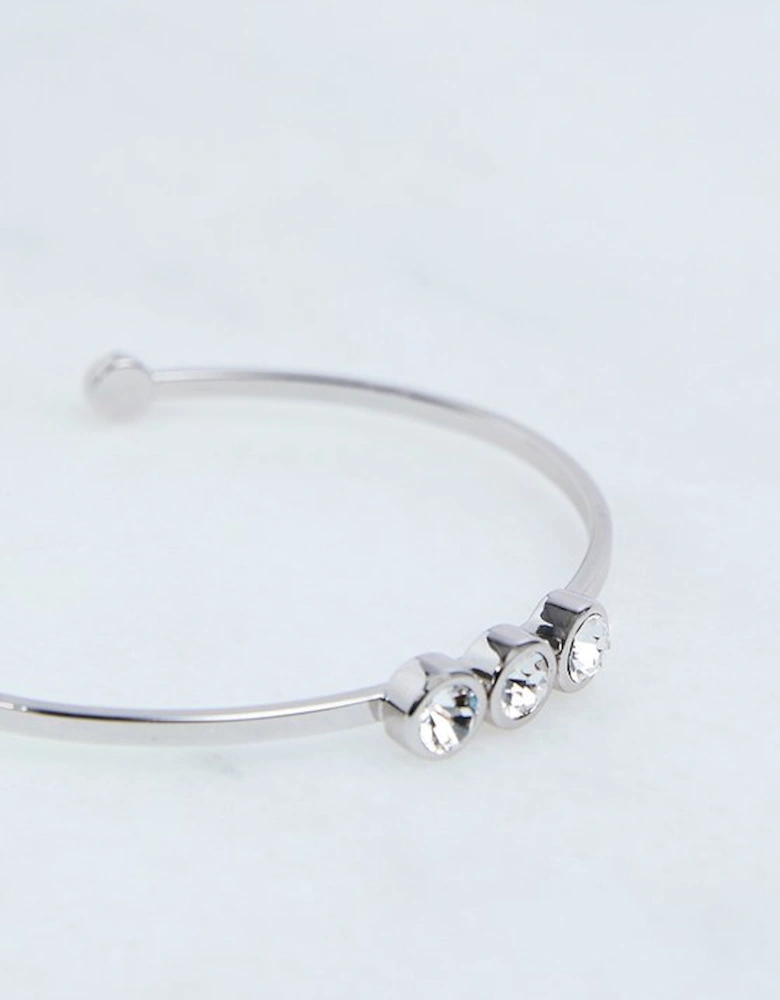 Hand Set European Crystal Trio Cuff