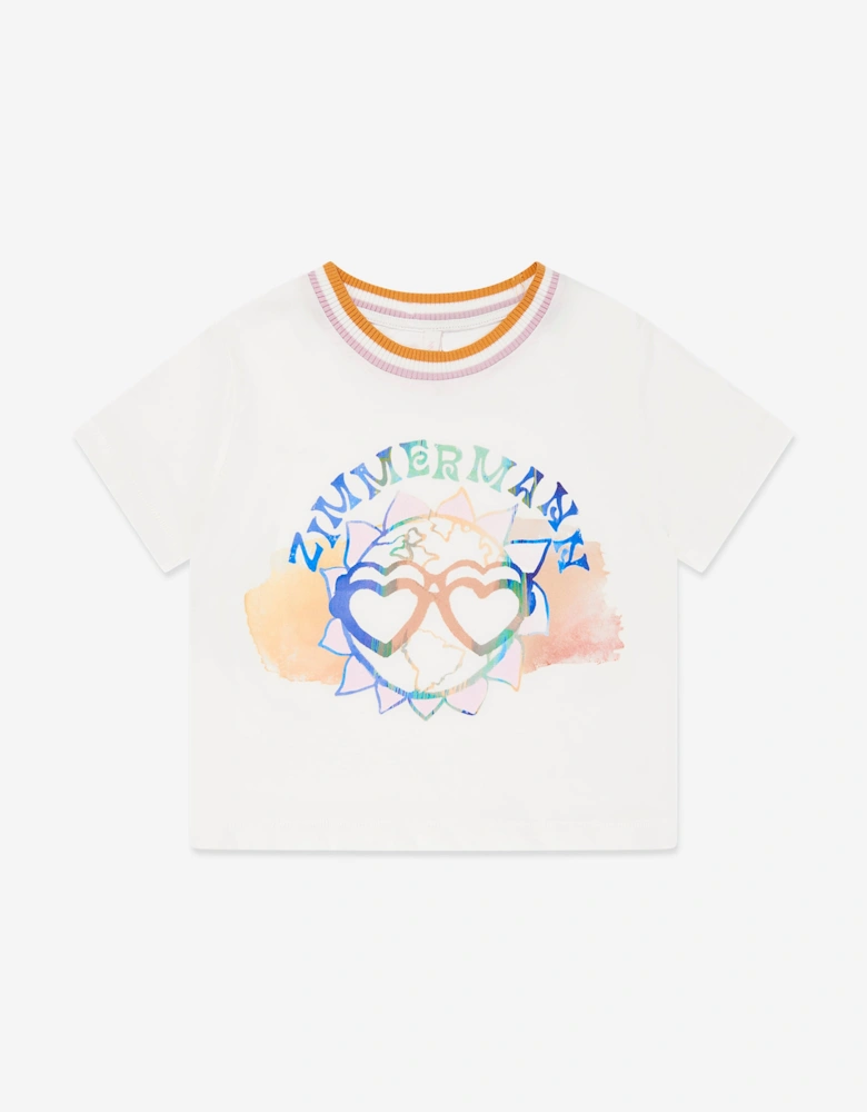 Girls Cascadian Printed T-Shirt in Ivory