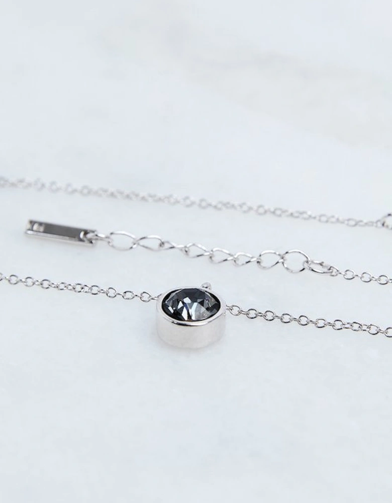 Hand Set European Crystal Solitaire Pendant