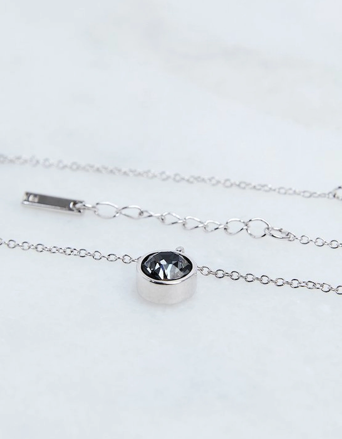 Hand Set European Crystal Solitaire Pendant